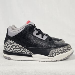 Nike Air Jordan 3 Retro Black Cement Grey Toddler Kids Size 10c 832033-021